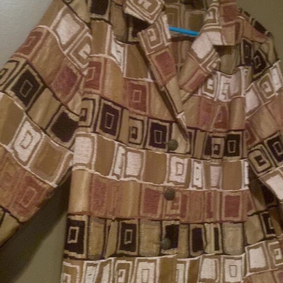 Lane Bryant Tapestry Blazer Plus Size Geometric Square Jacket - Picture 5 of 11